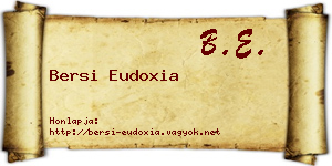 Bersi Eudoxia névjegykártya